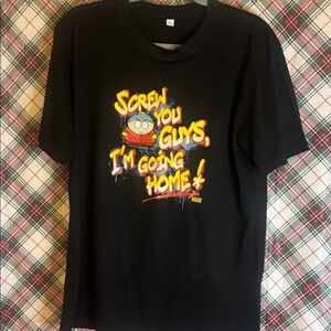 Black Graphic T-Shirt with Cartoon Print